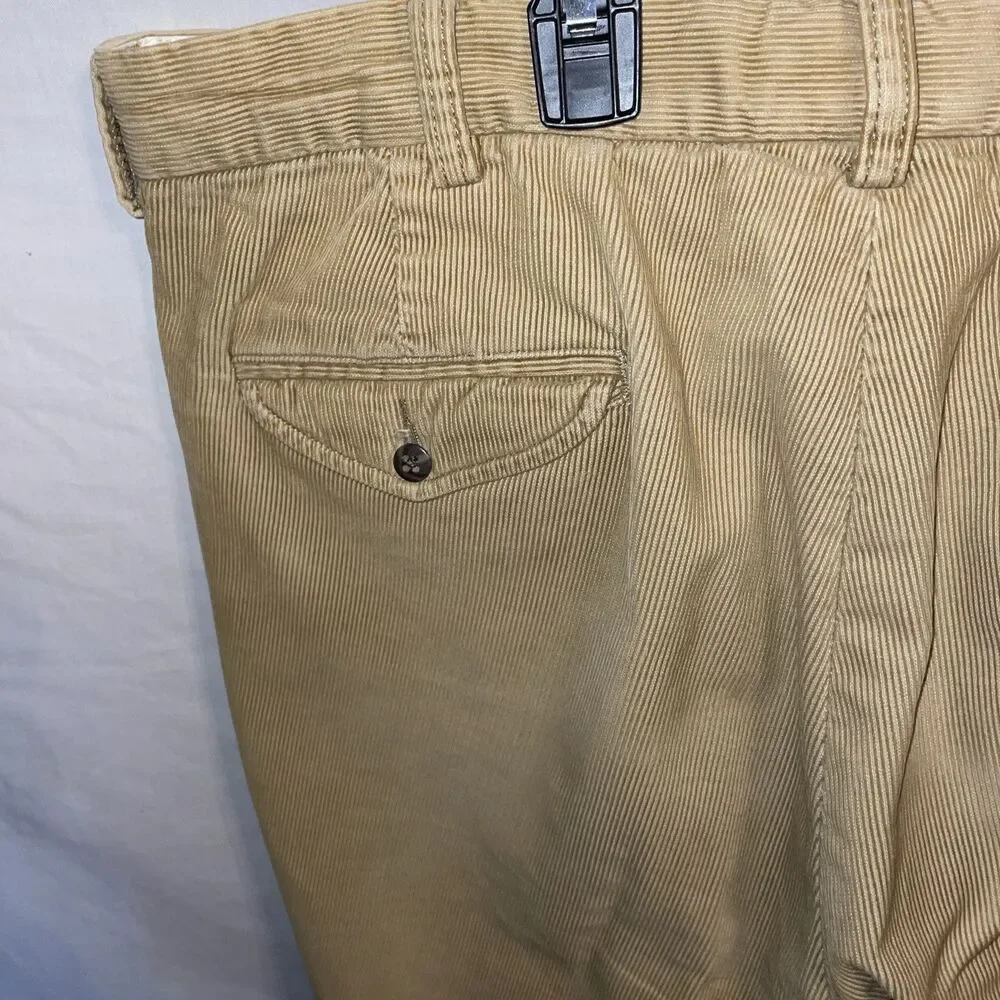 Polo Ralph Lauren Hammond Men’s Corduroy Pants Sz 36x34 Beige Going Out Comfort